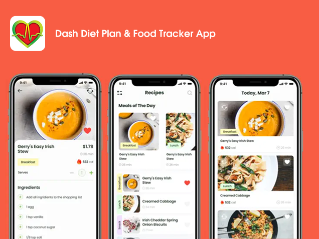 Dash Diet Plan & Food Tracker App